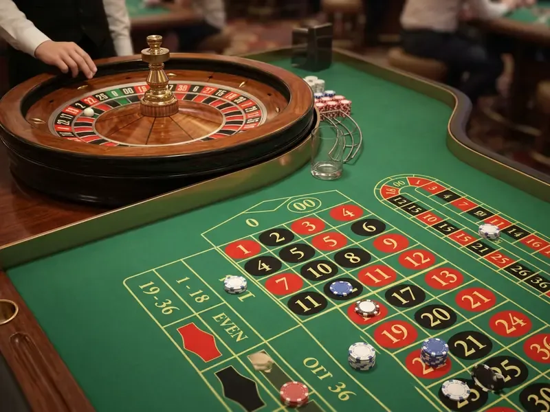 roulette table layout com zonas de inside bets e outside bets