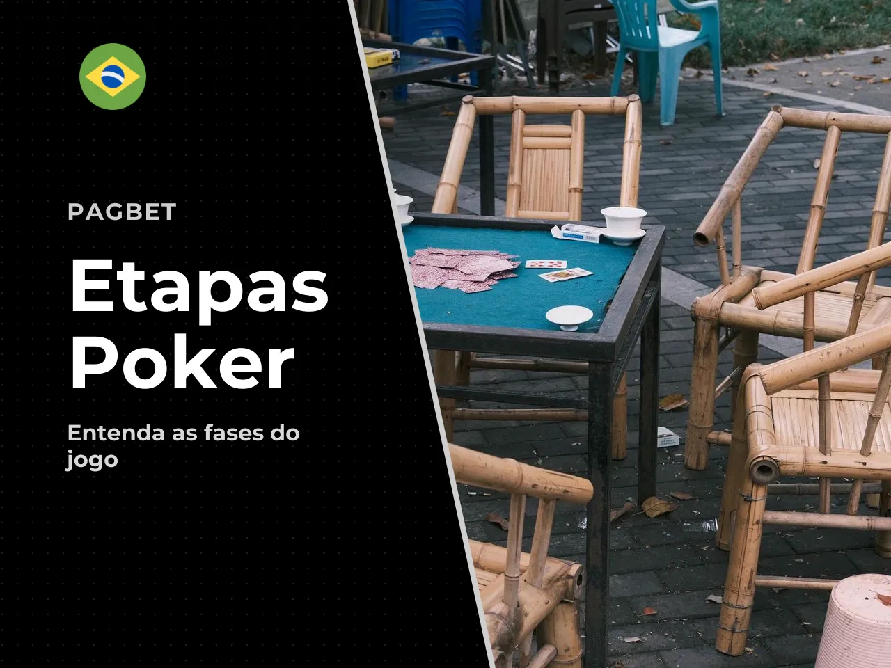 Pré-flop, flop, turn e river. Uma mão completa de Texas Hold'em se desenrola em etapas bem definidas. Vamos a cada uma: **Pré-flop → Flop → Turn → River → Showdown** **1. Pré-Flop** Após as apostas ob