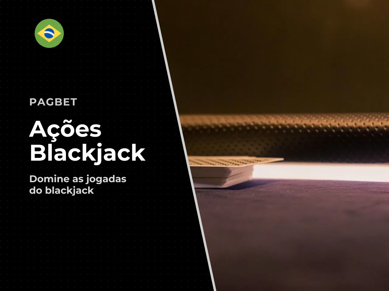 As 5 ações do jogador no blackjack. 1. **Pedir carta — Hit (Comprar):** Receba mais uma carta para tentar aproximar sua mão de 21. Pode pedir quantas vezes quiser, desde que não ultrapasse 21. 2. **Pa