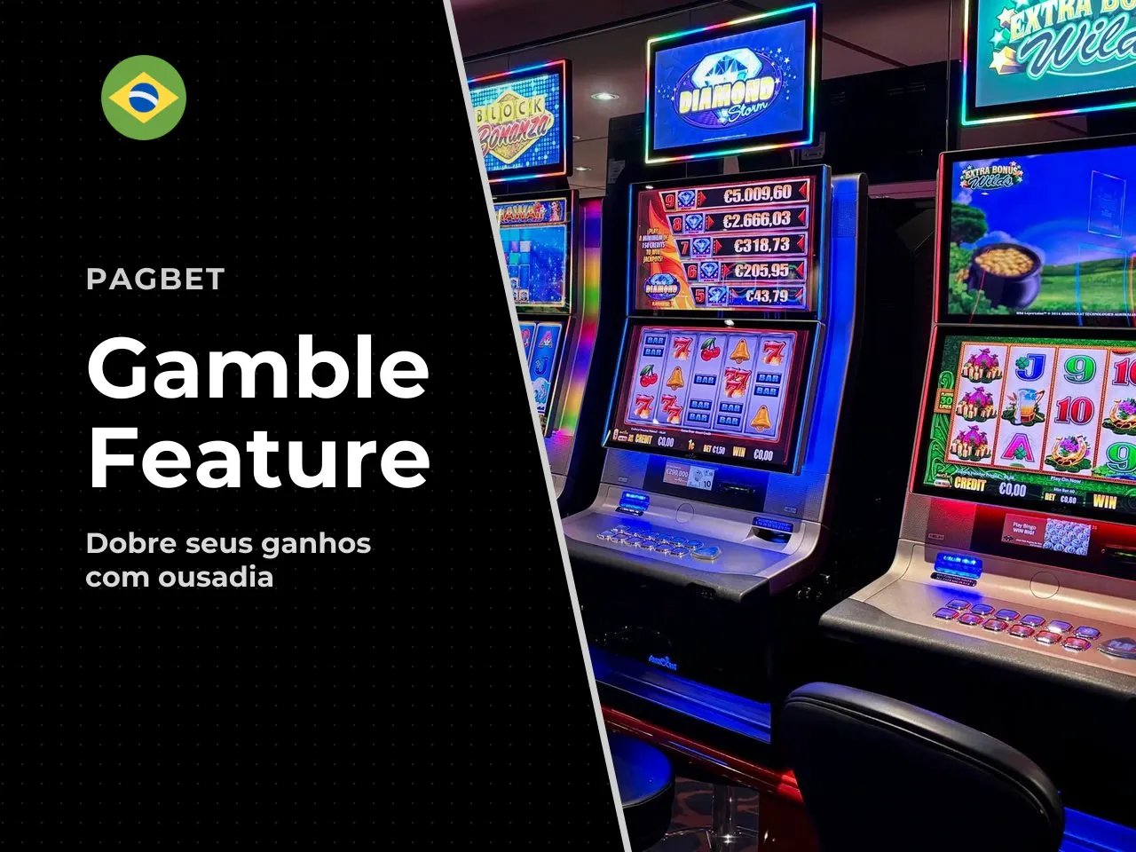 Como funciona o gamble feature após um ganho. O gamble feature é uma função opcional ativada imediatamente após qualquer acerto de prêmio. O jogador pode tentar multiplicar o ganho adivinhando a cor d