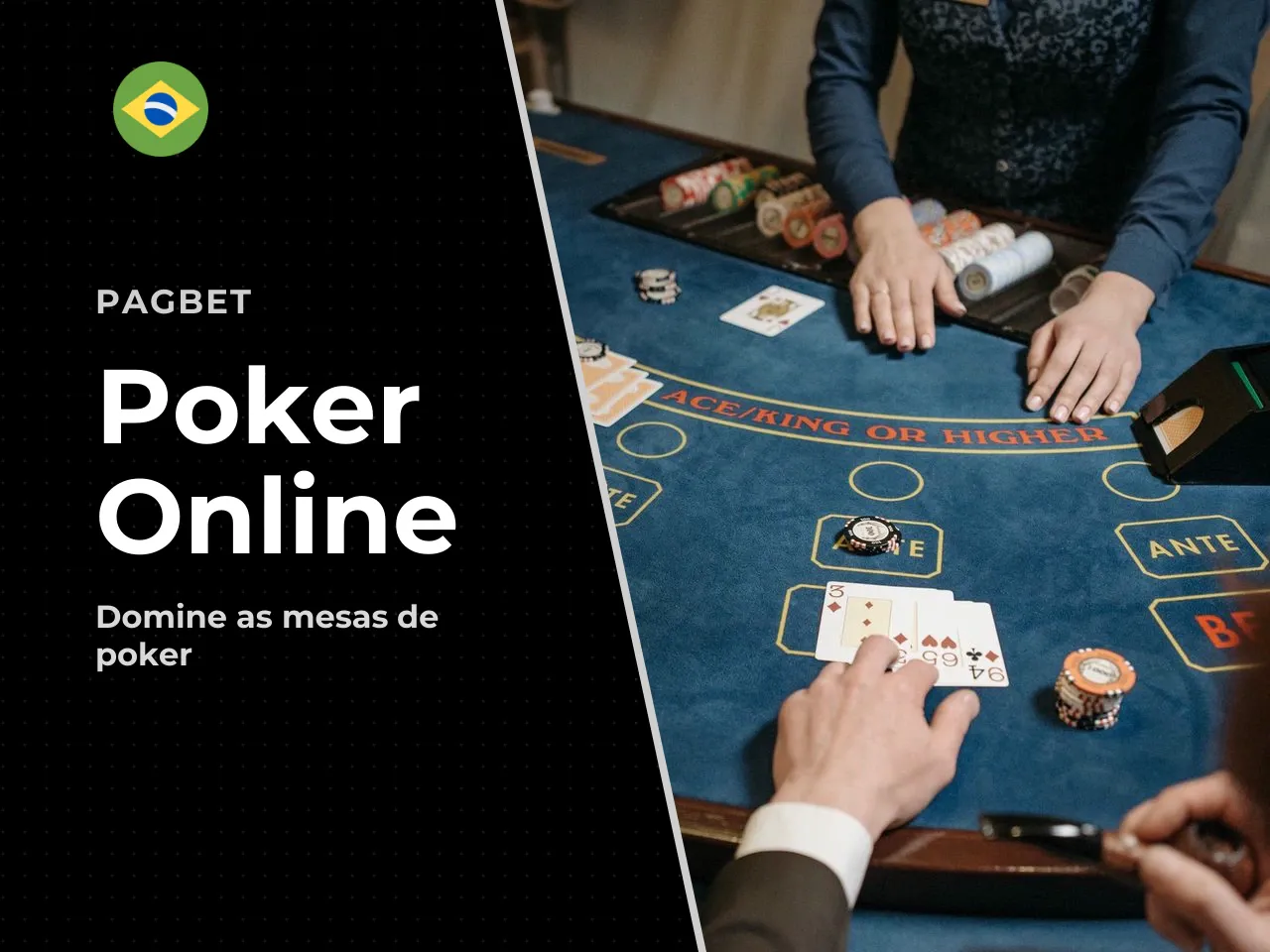 Cartas, fichas e mesa no poker